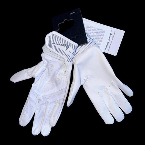 Nike Alpha Huarache Edge Batting Gloves Youth Small White New - Picture 2 of 2